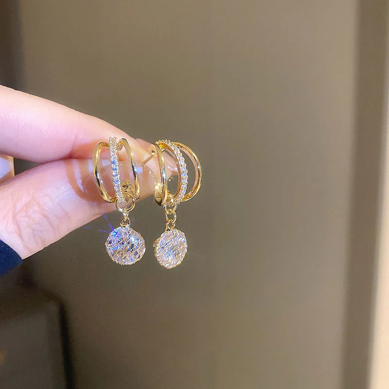 Fashion Diamond Crown Earrings - Image 5