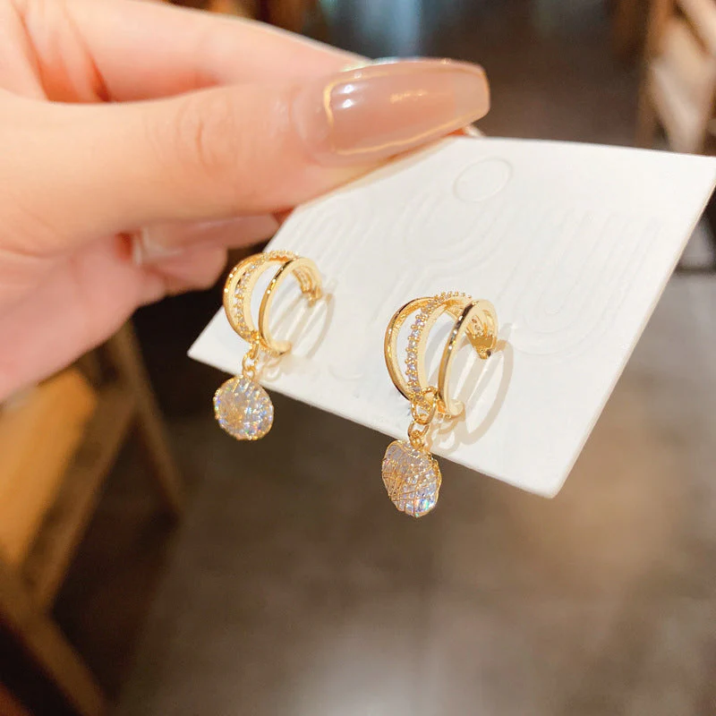 Fashion Diamond Crown Earrings - Image 6