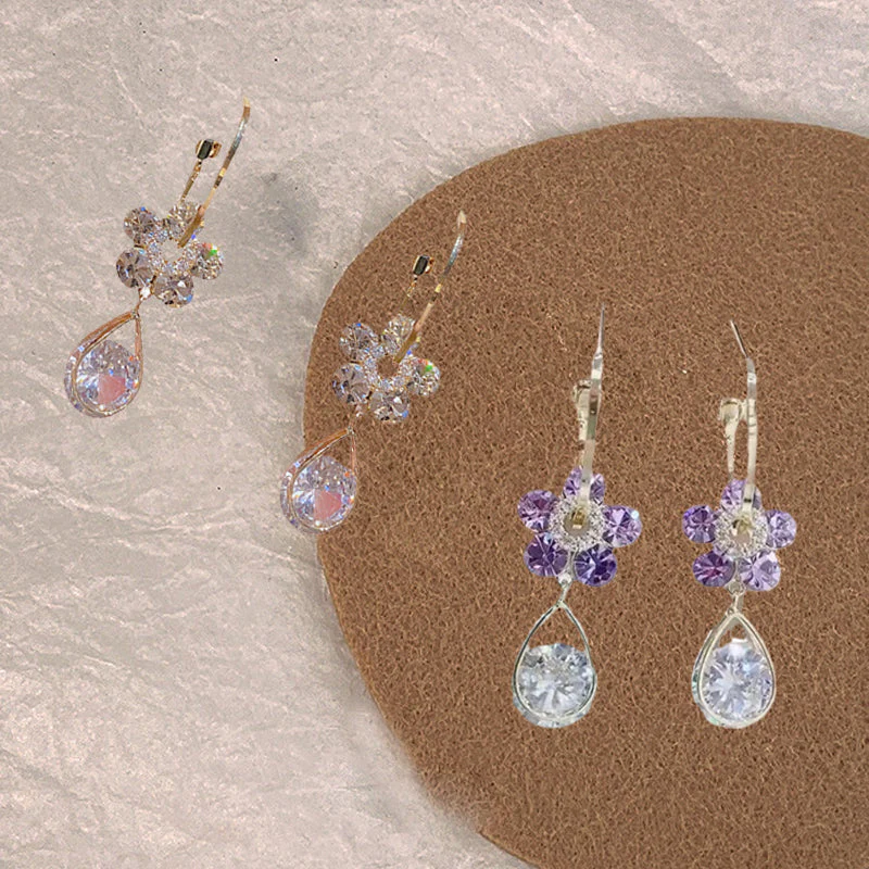 Fashion Flower Crystal Earrings - Image 9