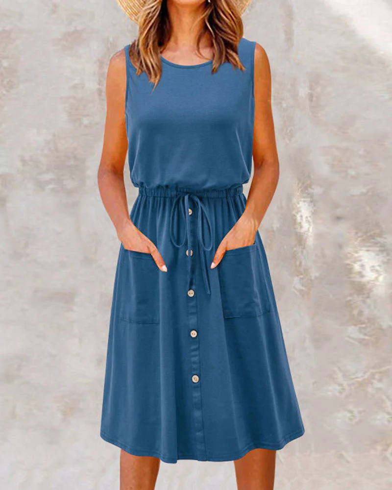 Fashion Sleeveless Dress - Image 5