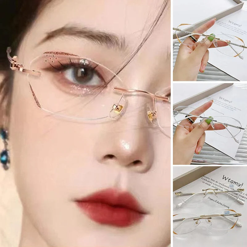 Fashionable Anti-blue Light Rimless Reading Glasses - Image 2