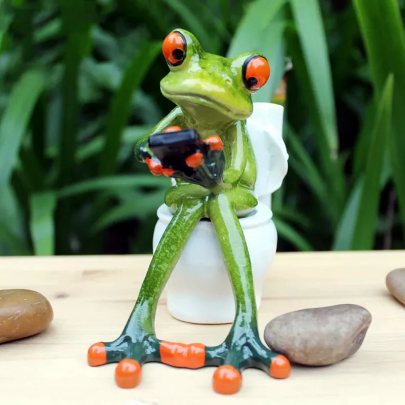 Festival Frog Resin Crafts Frog Pastoral Ornament - Image 10