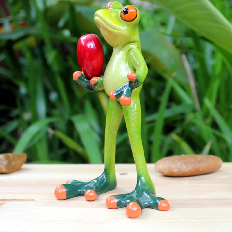 Festival Frog Resin Crafts Frog Pastoral Ornament - Image 12