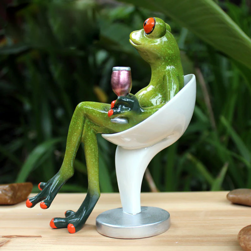 Festival Frog Resin Crafts Frog Pastoral Ornament - Image 4