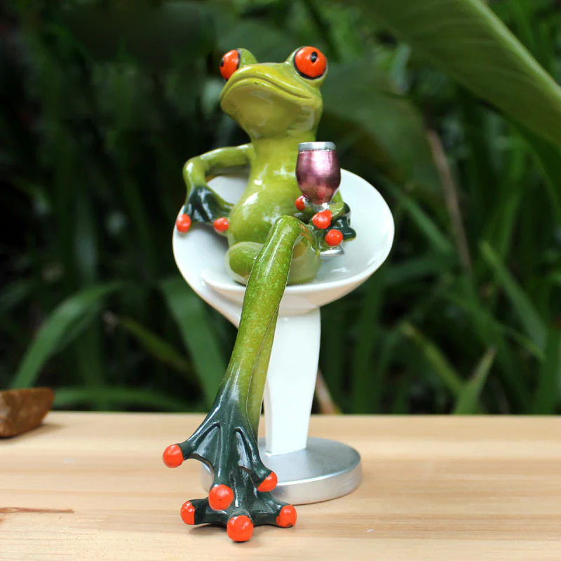 Festival Frog Resin Crafts Frog Pastoral Ornament - Image 5