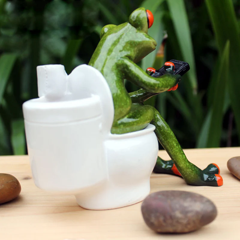 Festival Frog Resin Crafts Frog Pastoral Ornament - Image 7