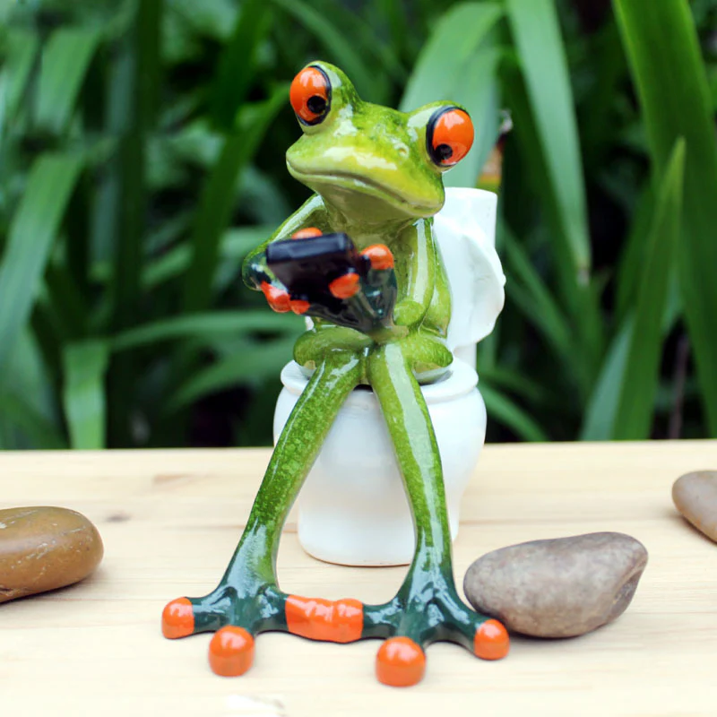 Festival Frog Resin Crafts Frog Pastoral Ornament - Image 9