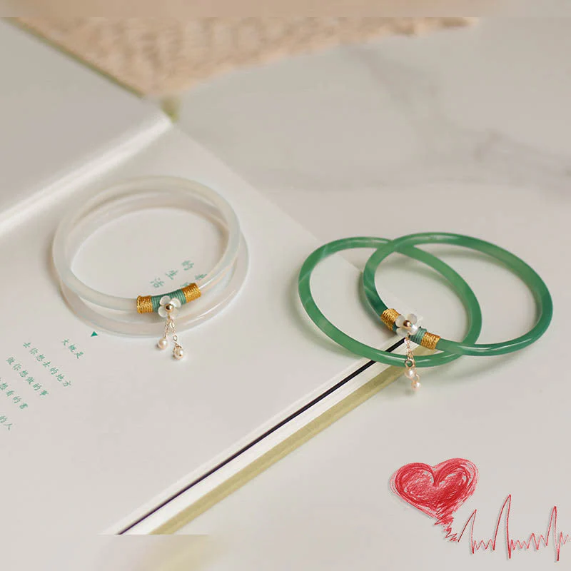 Fine Jade Bangle Bracelets - Image 2