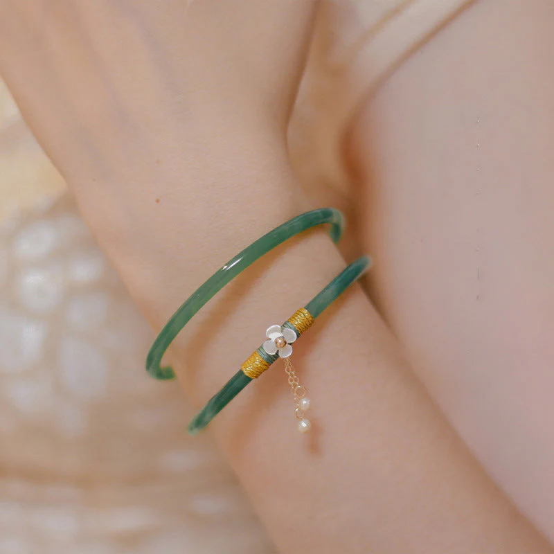 Fine Jade Bangle Bracelets - Image 5