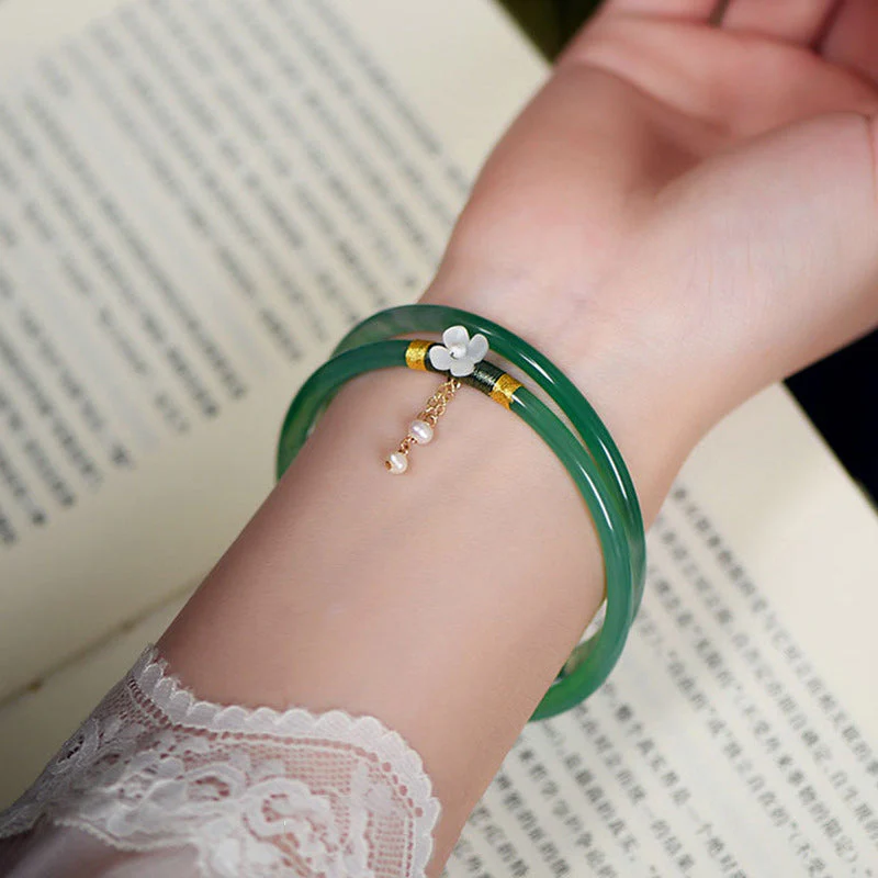 Fine Jade Bangle Bracelets - Image 8