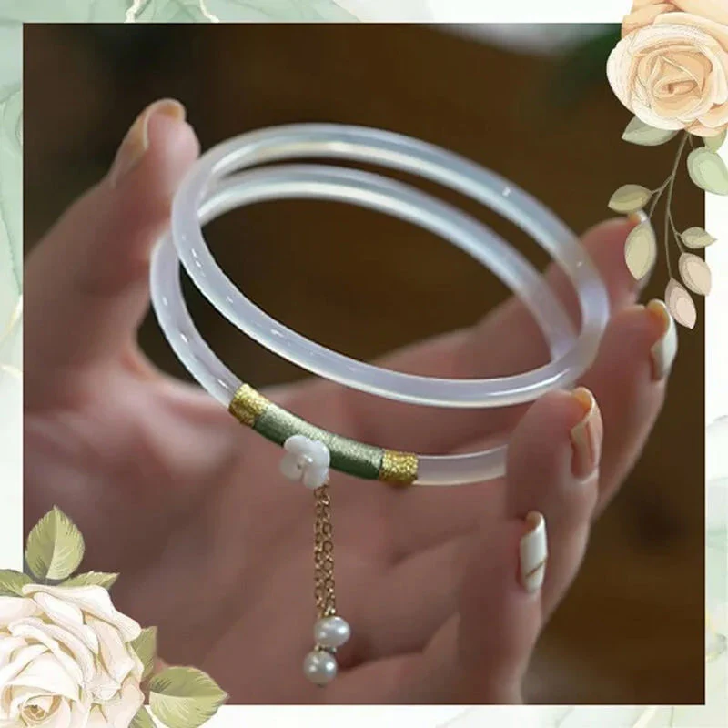 Fine Jade Bangle Bracelets - Image 9