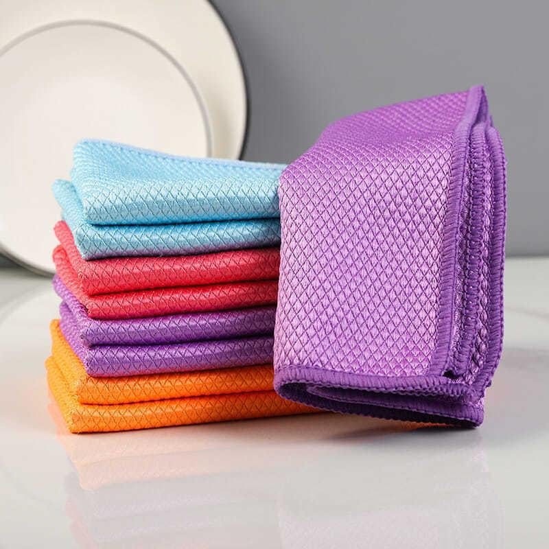 Fish Scale Microfiber Polishing Cleaning Cloth (5 Pcs) - Image 2