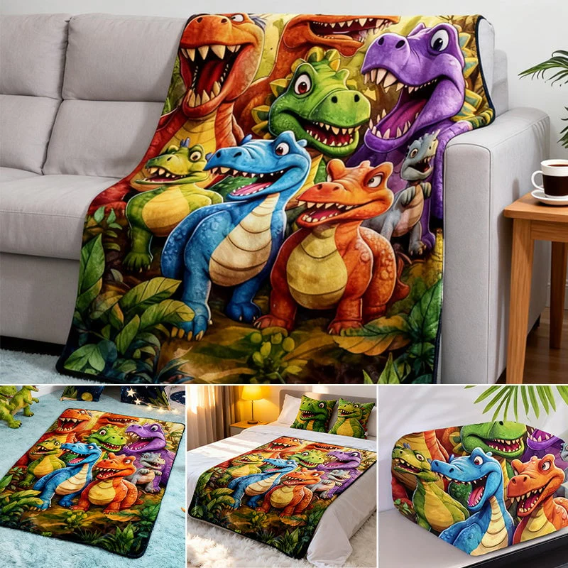 Flannel Dinosaur Nap Blanket🦖 - Image 9