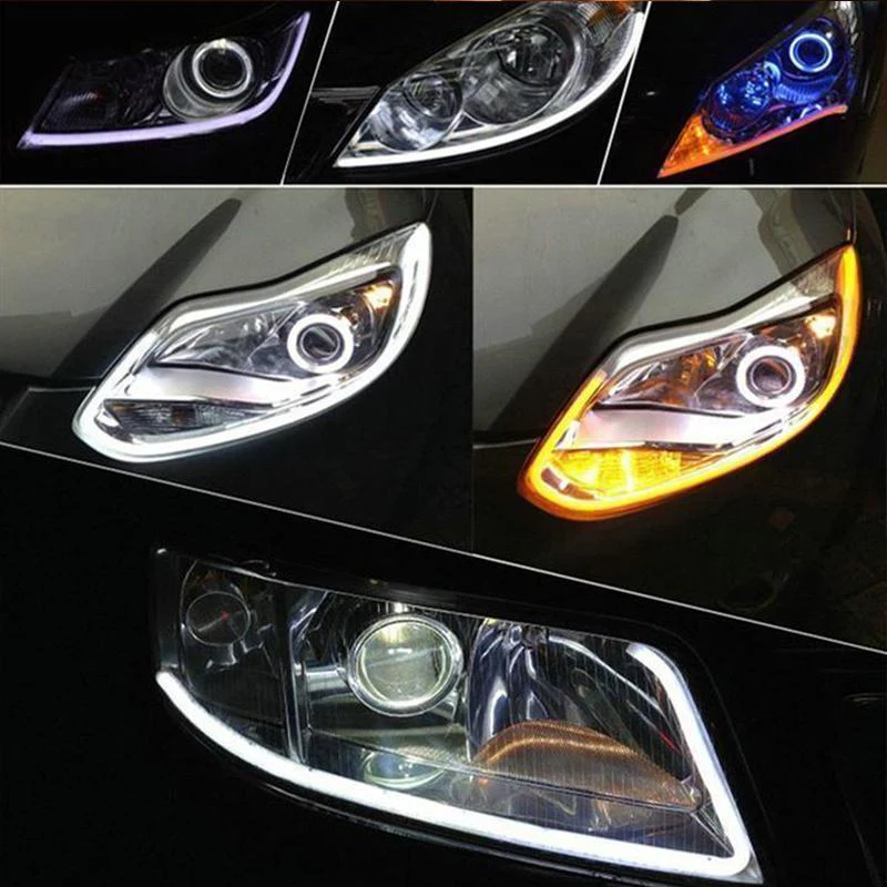 Flexible DRL LED Night & Daytime Running Light Strip (No Disassembling Needed) - Image 4
