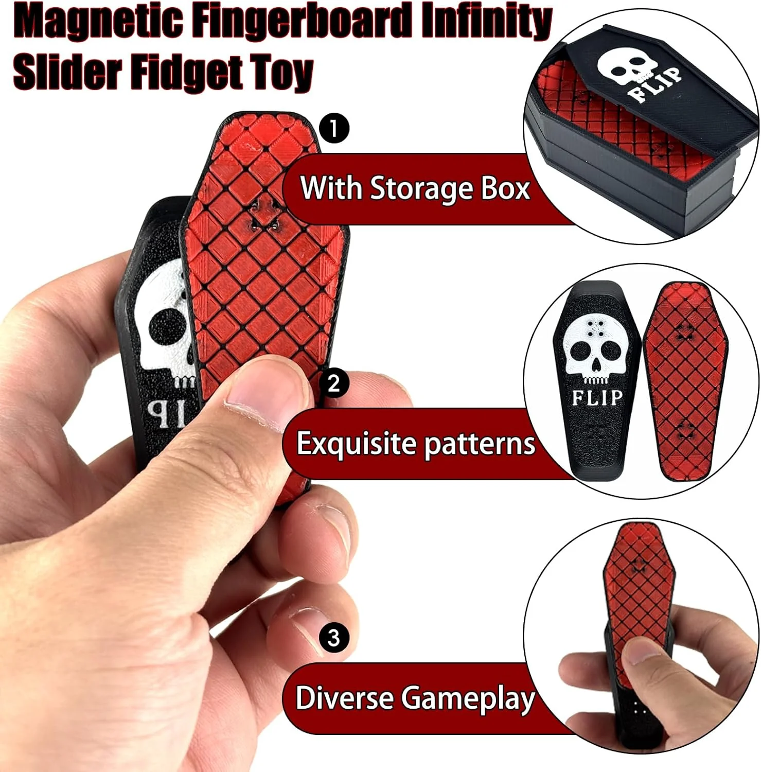 Flipping Fidget Toy Magnetic Fingerboard - Image 6
