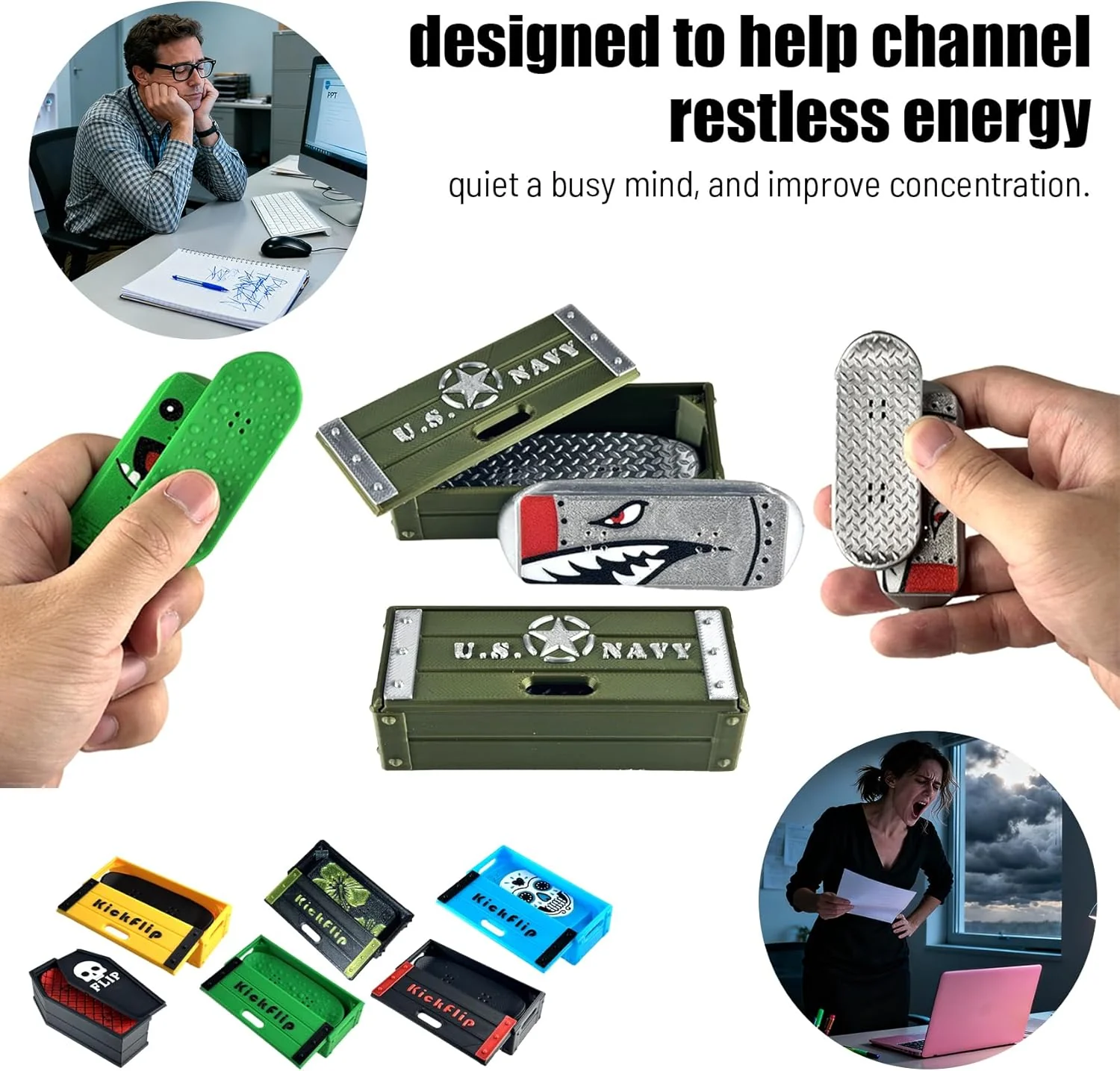 Flipping Fidget Toy Magnetic Fingerboard - Image 7