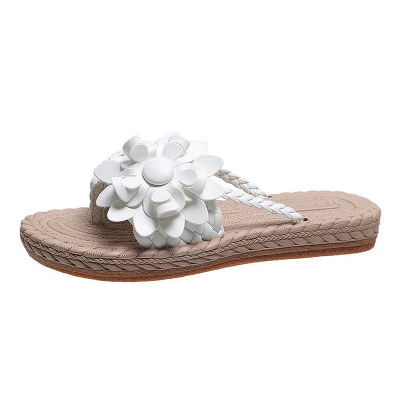 Floral Pattern Beach Flip Flops - Image 10