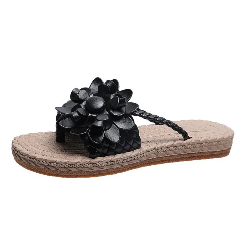 Floral Pattern Beach Flip Flops - Image 8