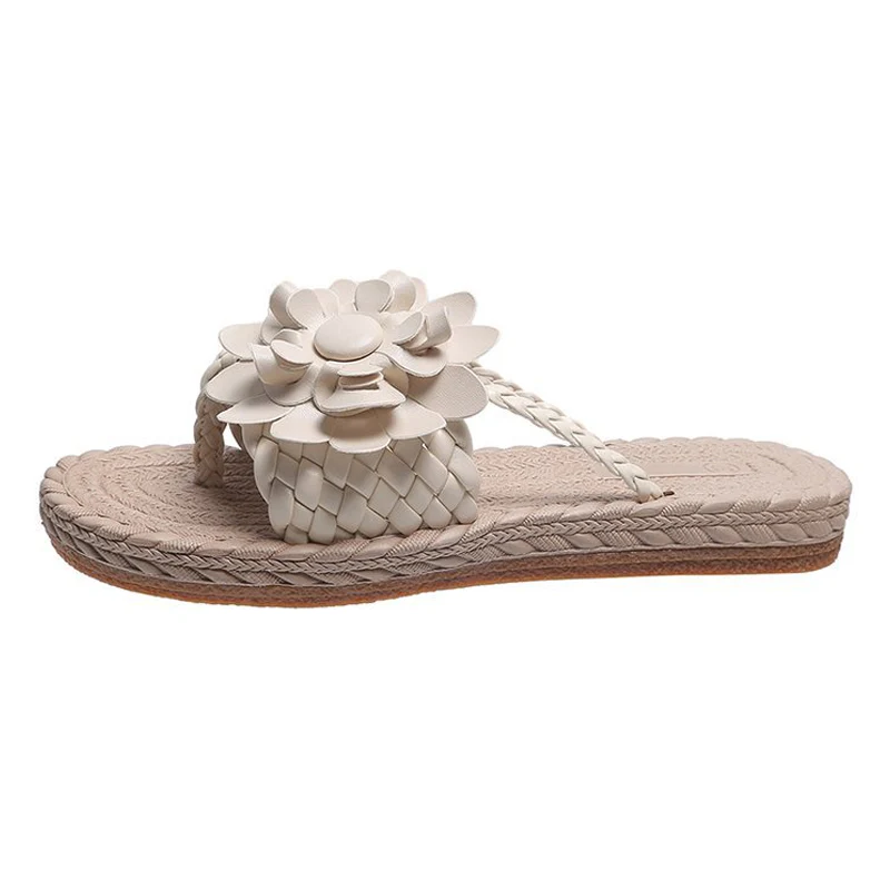 Floral Pattern Beach Flip Flops - Image 9