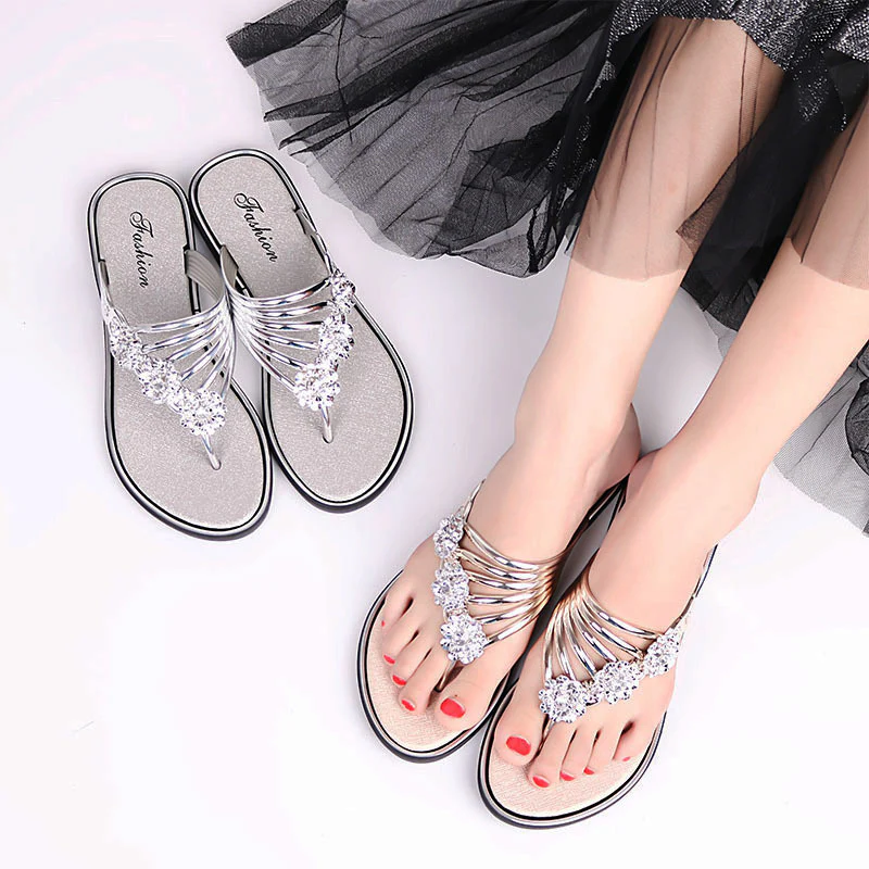 Floral Pattern Cutout Toe Post Flip Flops - Image 3