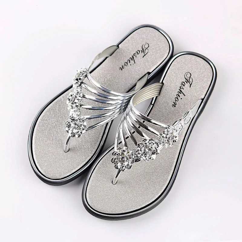 Floral Pattern Cutout Toe Post Flip Flops - Image 7