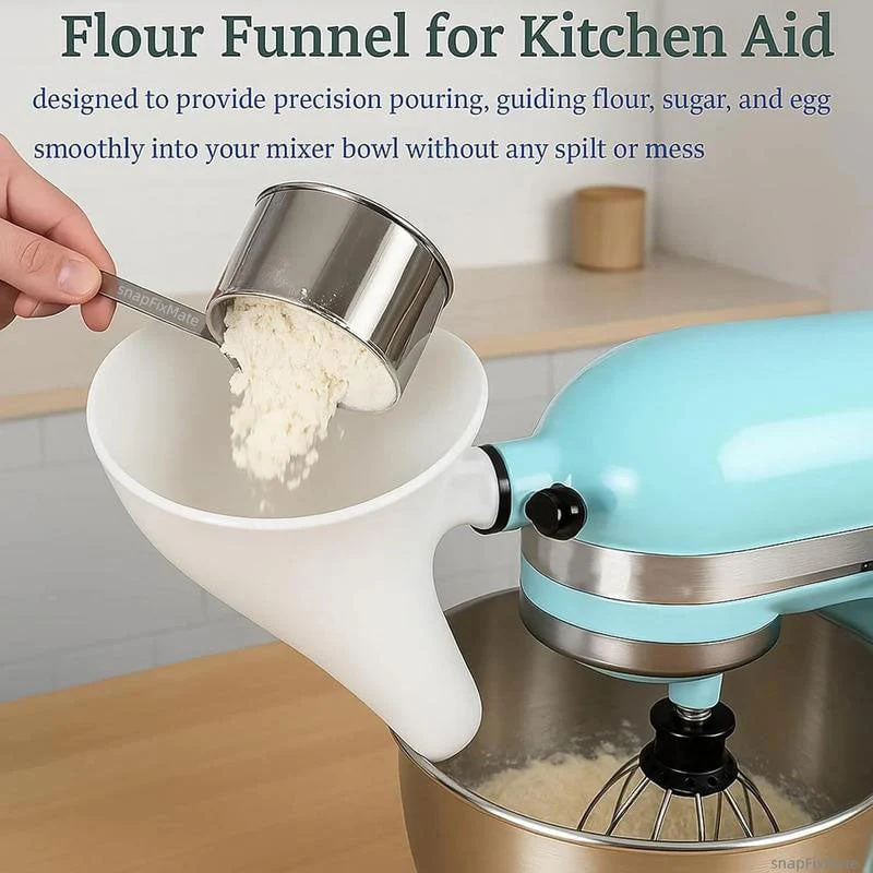 Flour Funnel for Kitchen Aid Stand Mixer - Image 4
