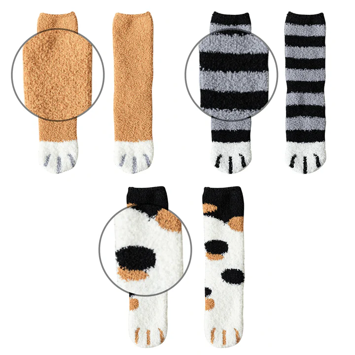 Fluffy Fuzzy Cat Claw Socks - Image 10