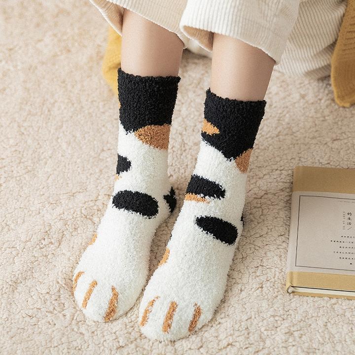 Fluffy Fuzzy Cat Claw Socks - Image 3