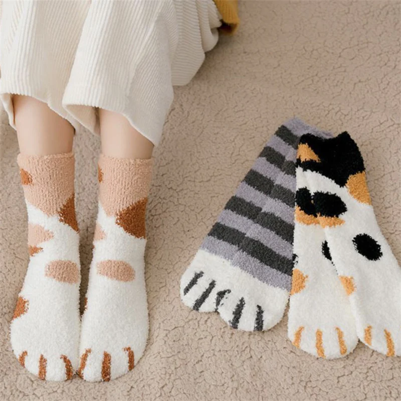 Fluffy Fuzzy Cat Claw Socks - Image 8
