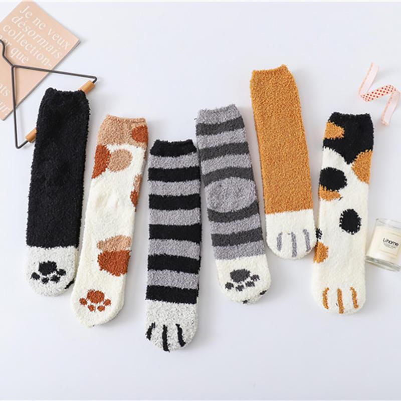 Fluffy Fuzzy Cat Claw Socks - Image 9