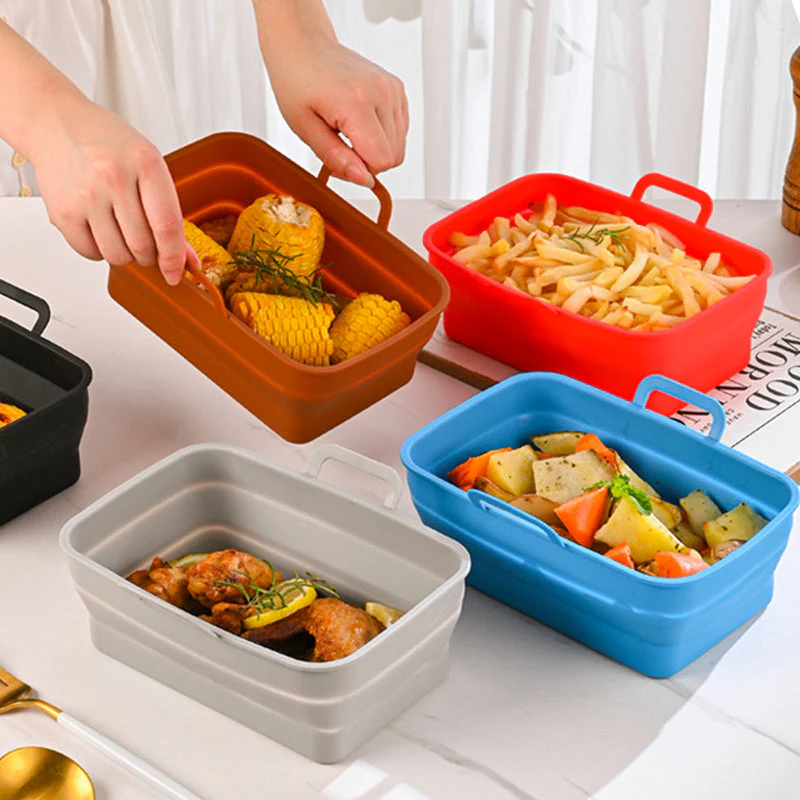 Foldable Air Fryer Silicone Baking Tray - Image 11