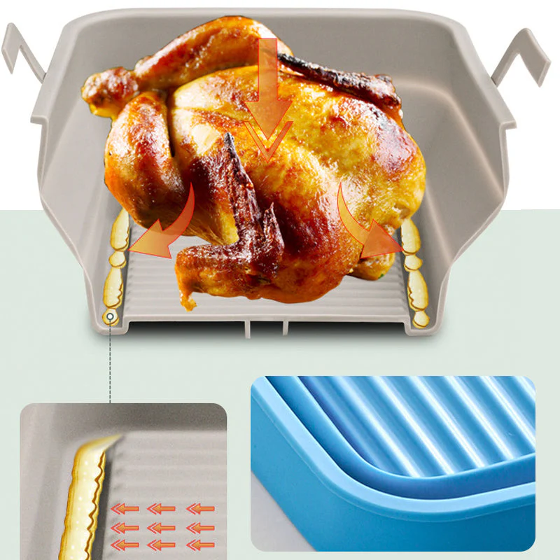 Foldable Air Fryer Silicone Baking Tray - Image 17