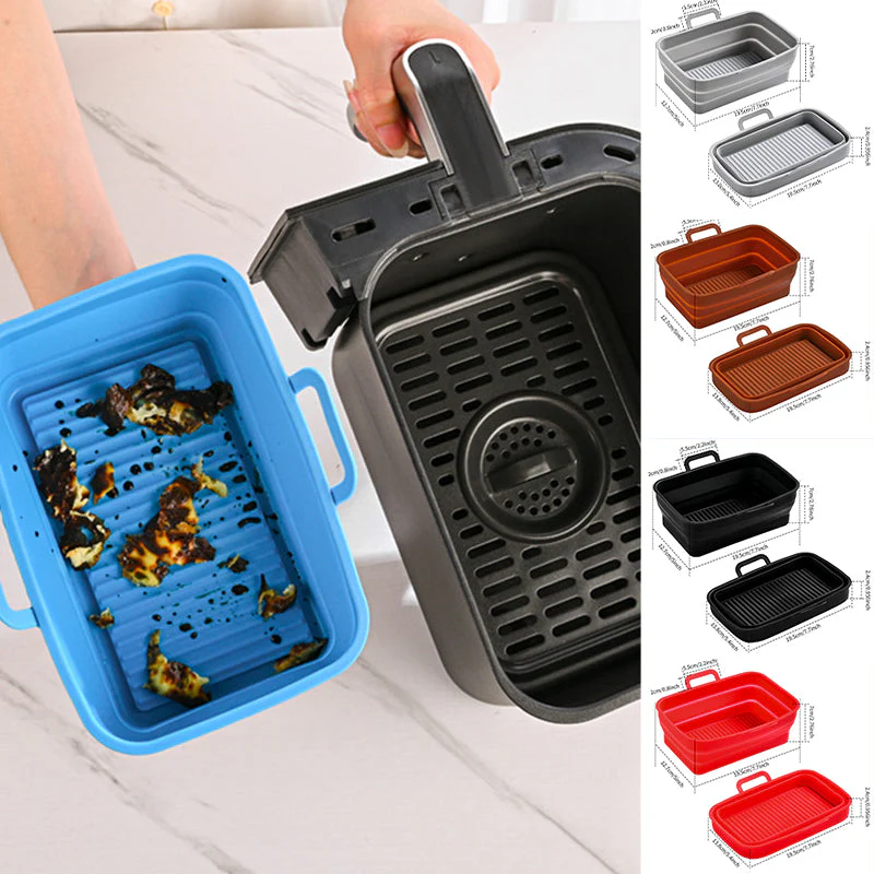 Foldable Air Fryer Silicone Baking Tray - Image 2