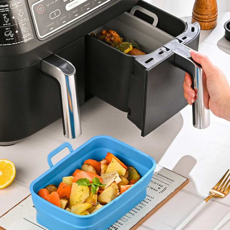 Foldable Air Fryer Silicone Baking Tray - Image 4