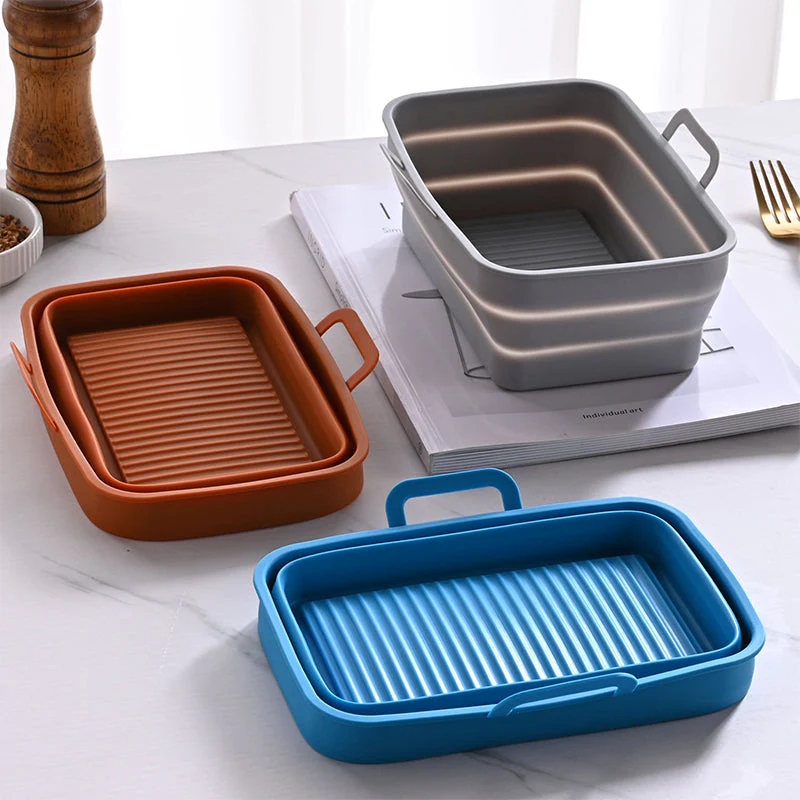 Foldable Air Fryer Silicone Baking Tray - Image 5