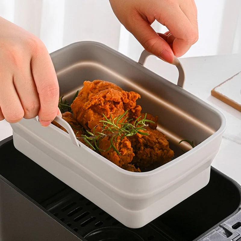 Foldable Air Fryer Silicone Baking Tray - Image 8