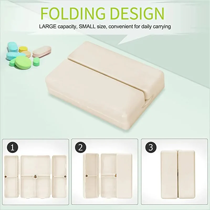 Foldable Carry-on 7 Compartment Pill Box - Image 3