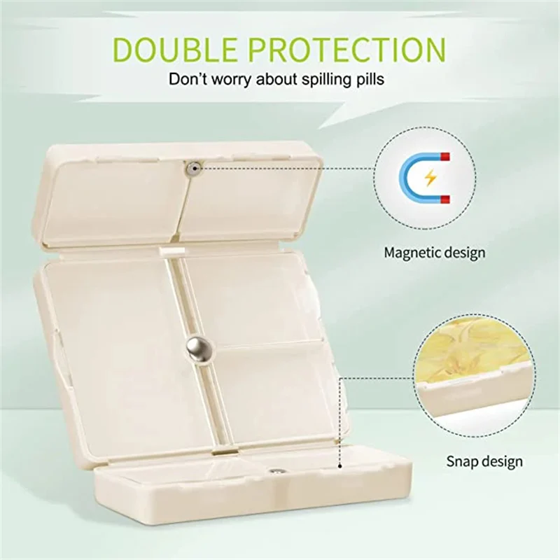 Foldable Carry-on 7 Compartment Pill Box - Image 5