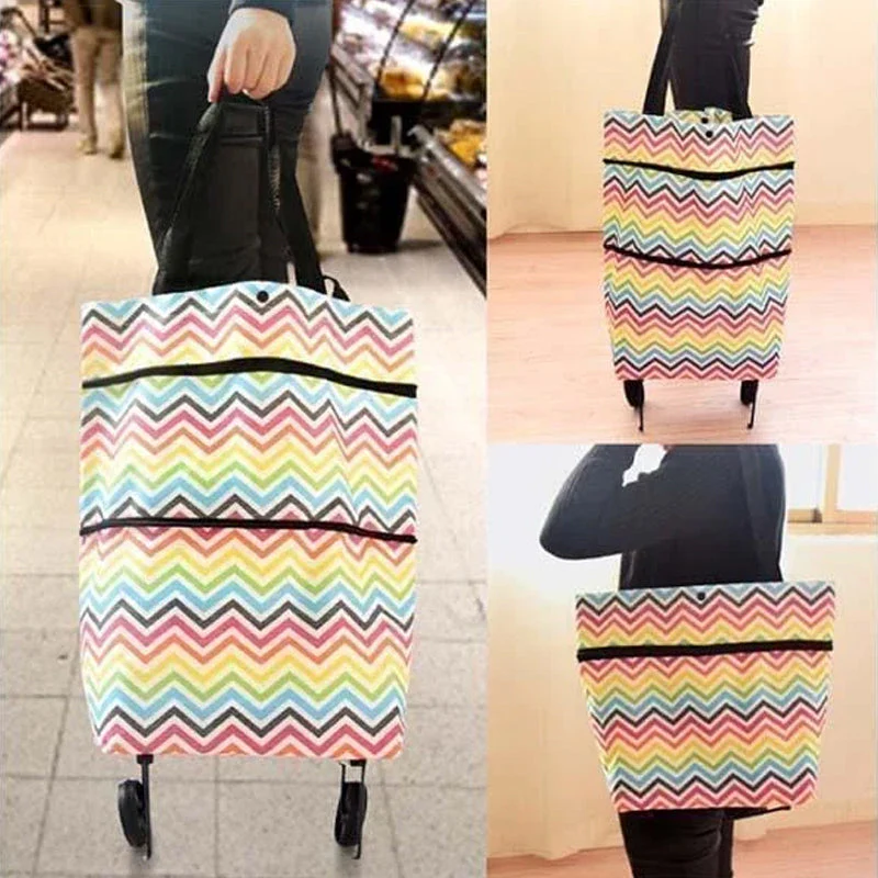 Foldable Shopping Trolley Tote Bag - Image 4