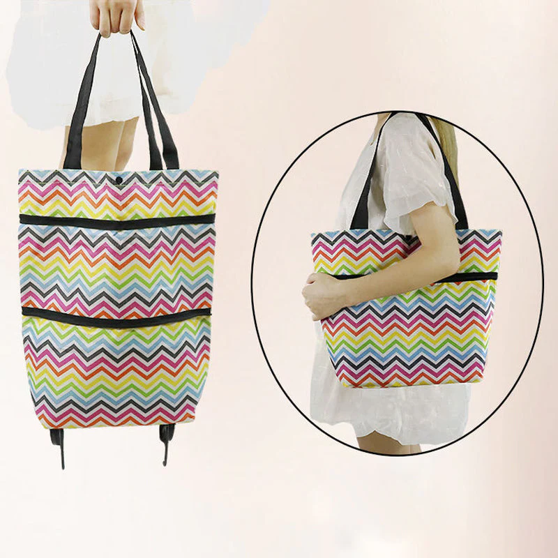 Foldable Shopping Trolley Tote Bag - Image 5