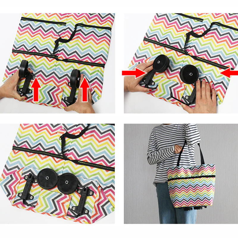 Foldable Shopping Trolley Tote Bag - Image 8