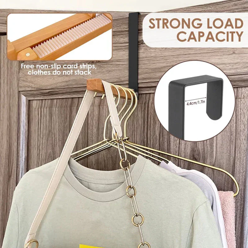 Foldable Wood Over The Door Hooks - Image 3