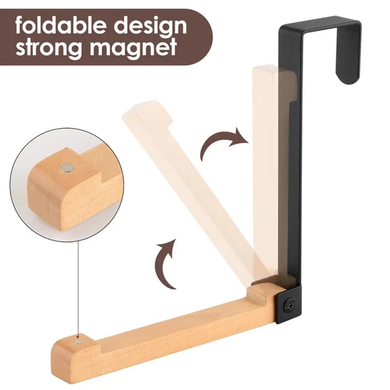 Foldable Wood Over The Door Hooks - Image 4