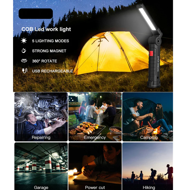 Folding Magnetic Rechargeable Flashlight - Image 4