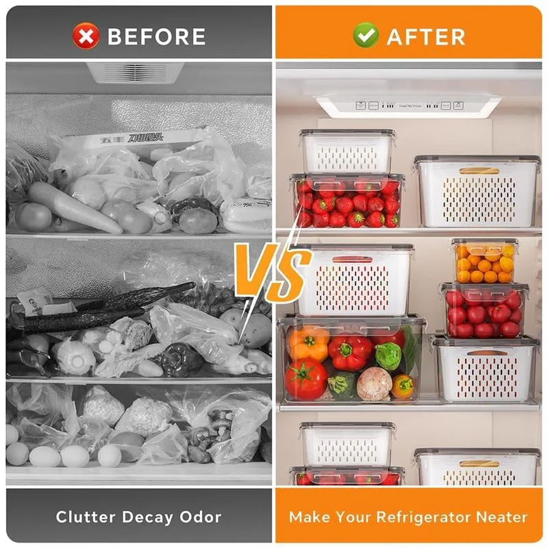 Food Storage Containers for Fridge with Removable Colander - Image 4