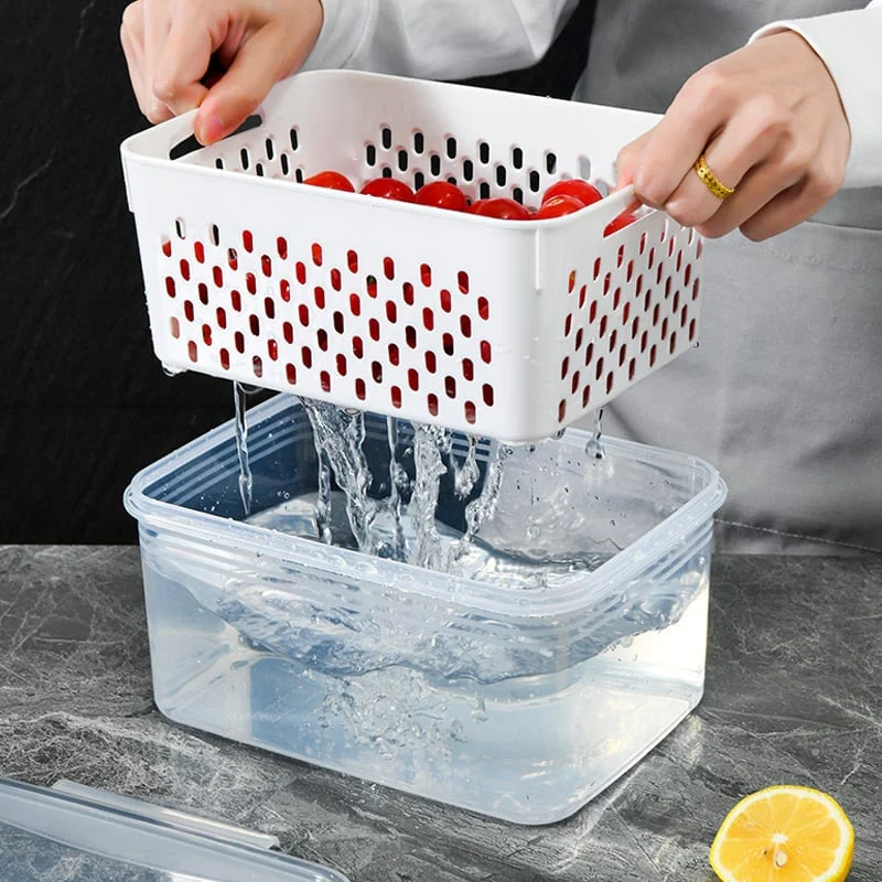 Food Storage Containers for Fridge with Removable Colander - Image 7