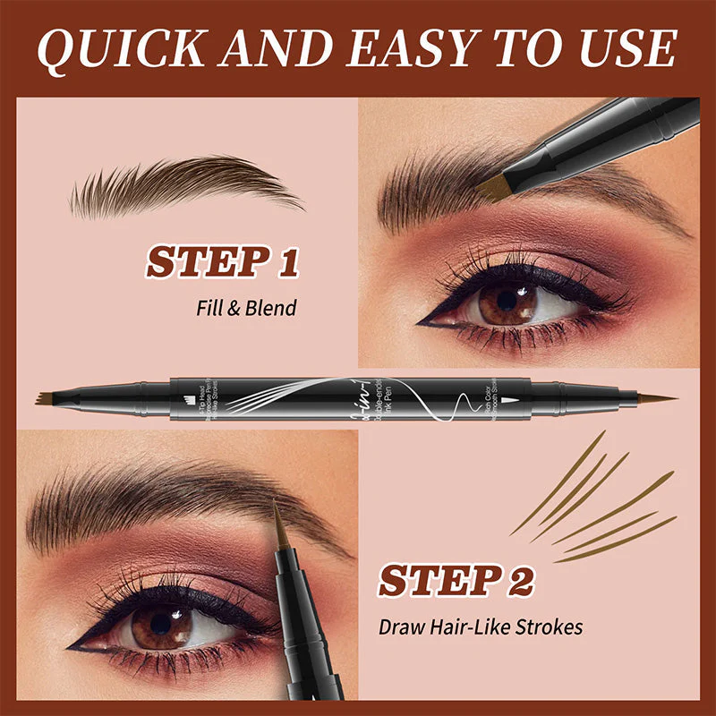 Forked Dual-ended Liquid Eyebrow Pencil - Image 3