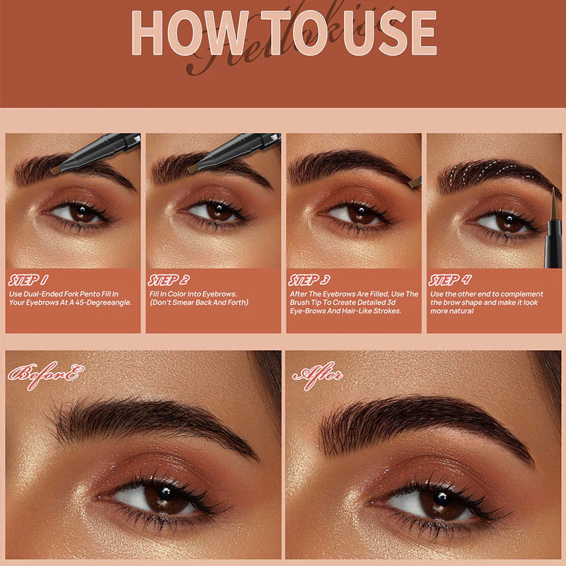 Forked Dual-ended Liquid Eyebrow Pencil - Image 8