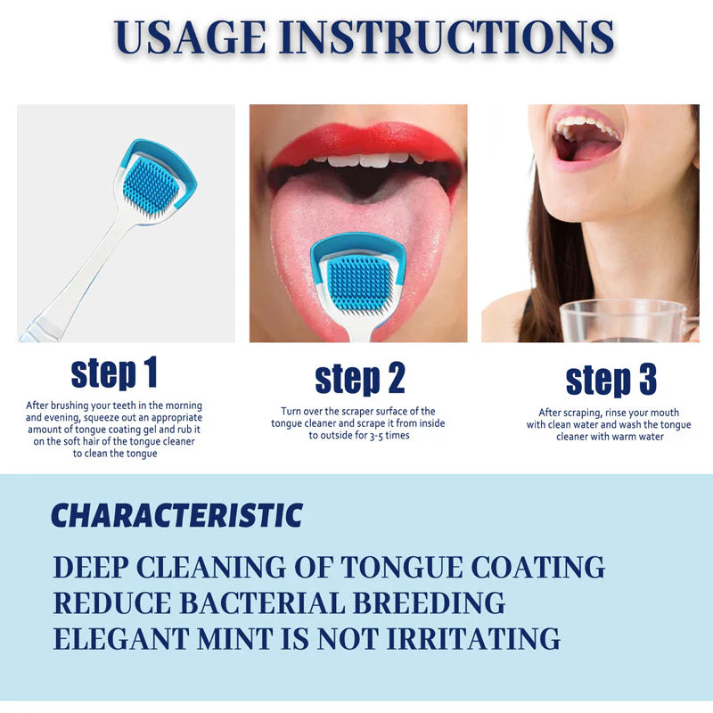 Fresh Breath Tongue Cleaning Gel Set - Image 3