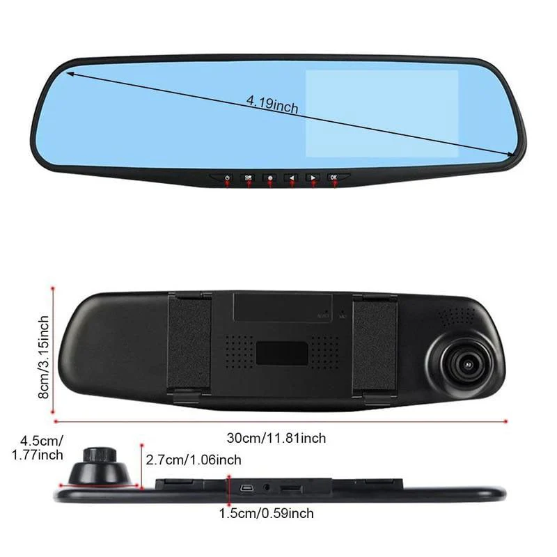 Front and Rear Dual Recording HD Night Vision Dash Cam - Image 18